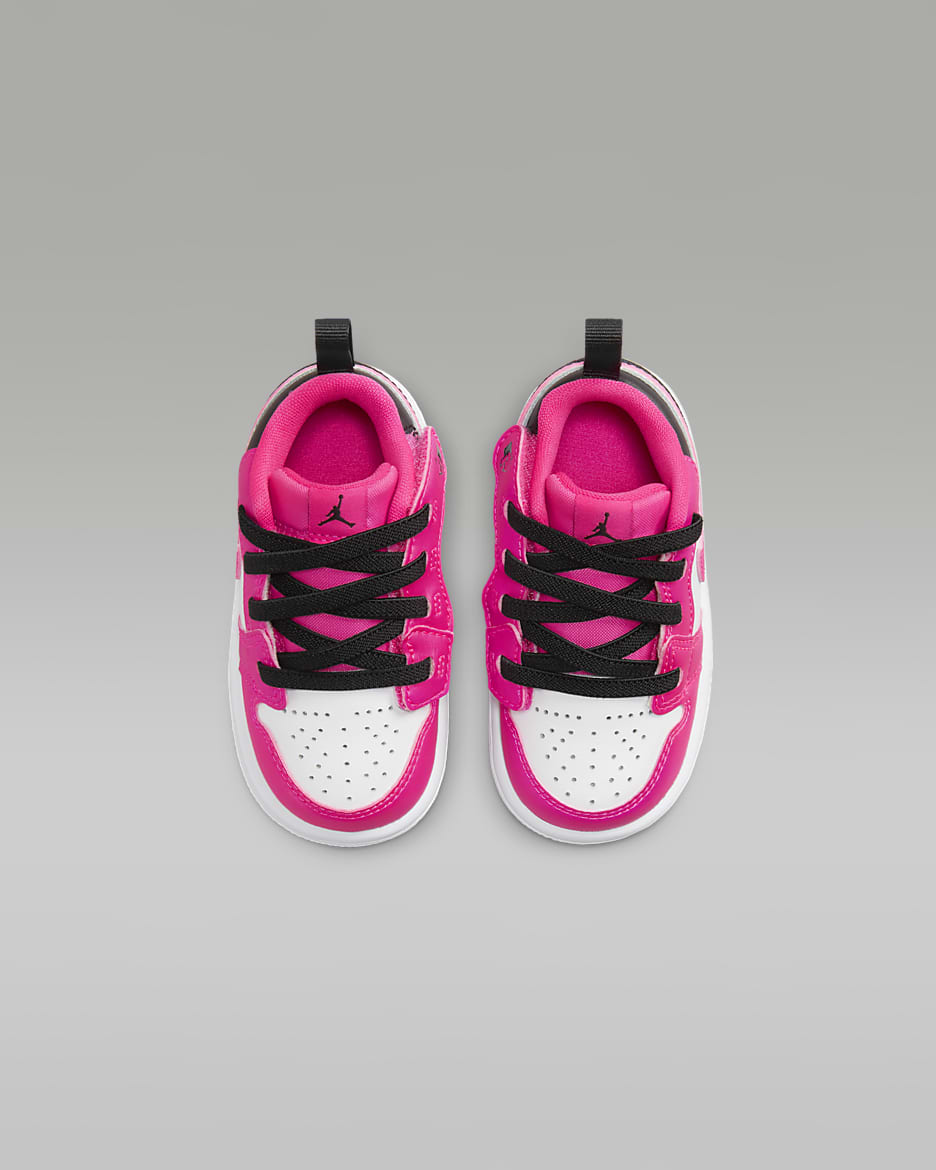 Jordan 1 Low Alt Baby & Toddler Shoes - White/Black/Fierce Pink