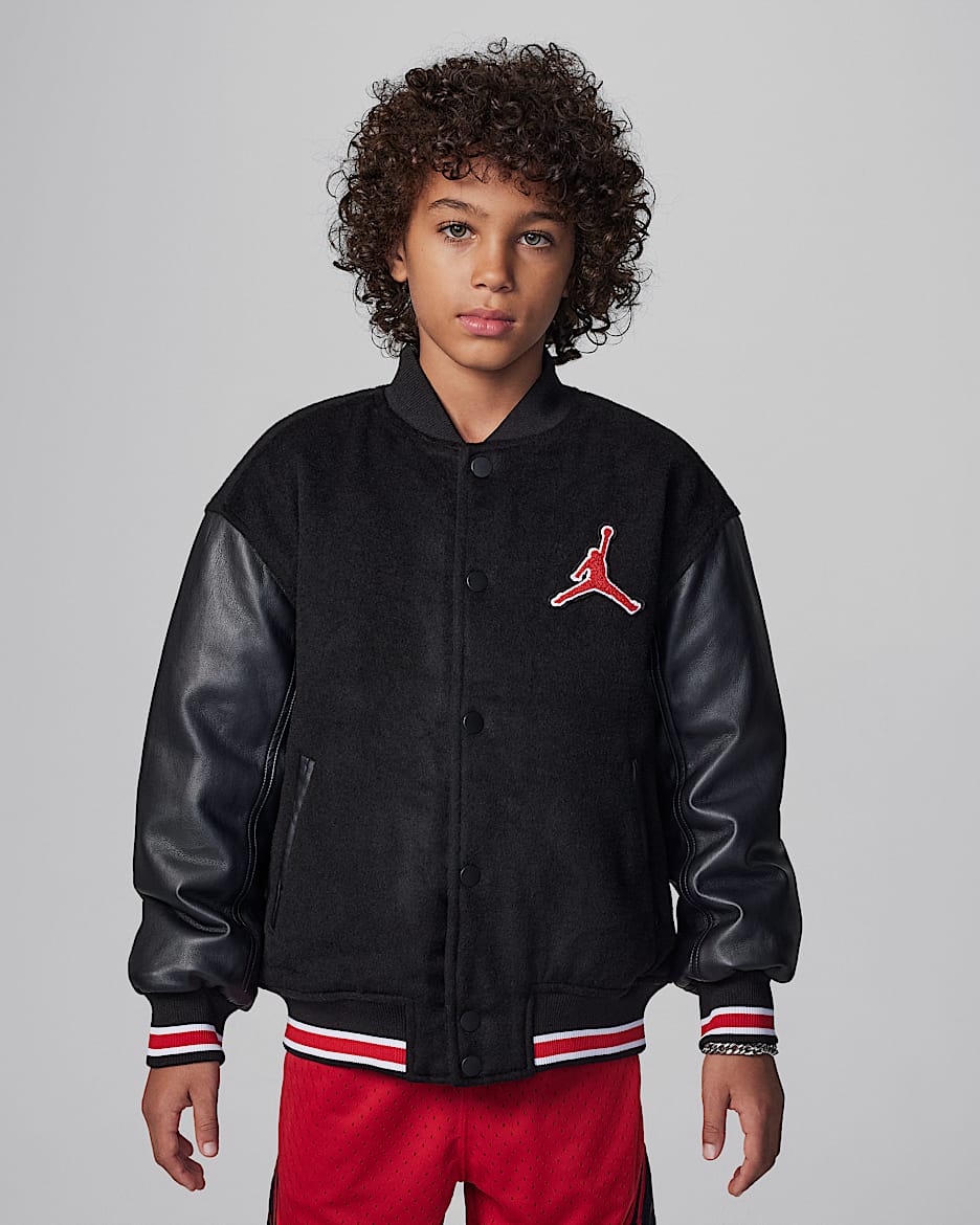 Jordan Big Kid's Varsity Jacket - Black