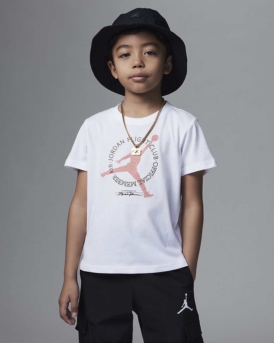 Jordan Official Member Tee Little Kids' T-Shirt - White