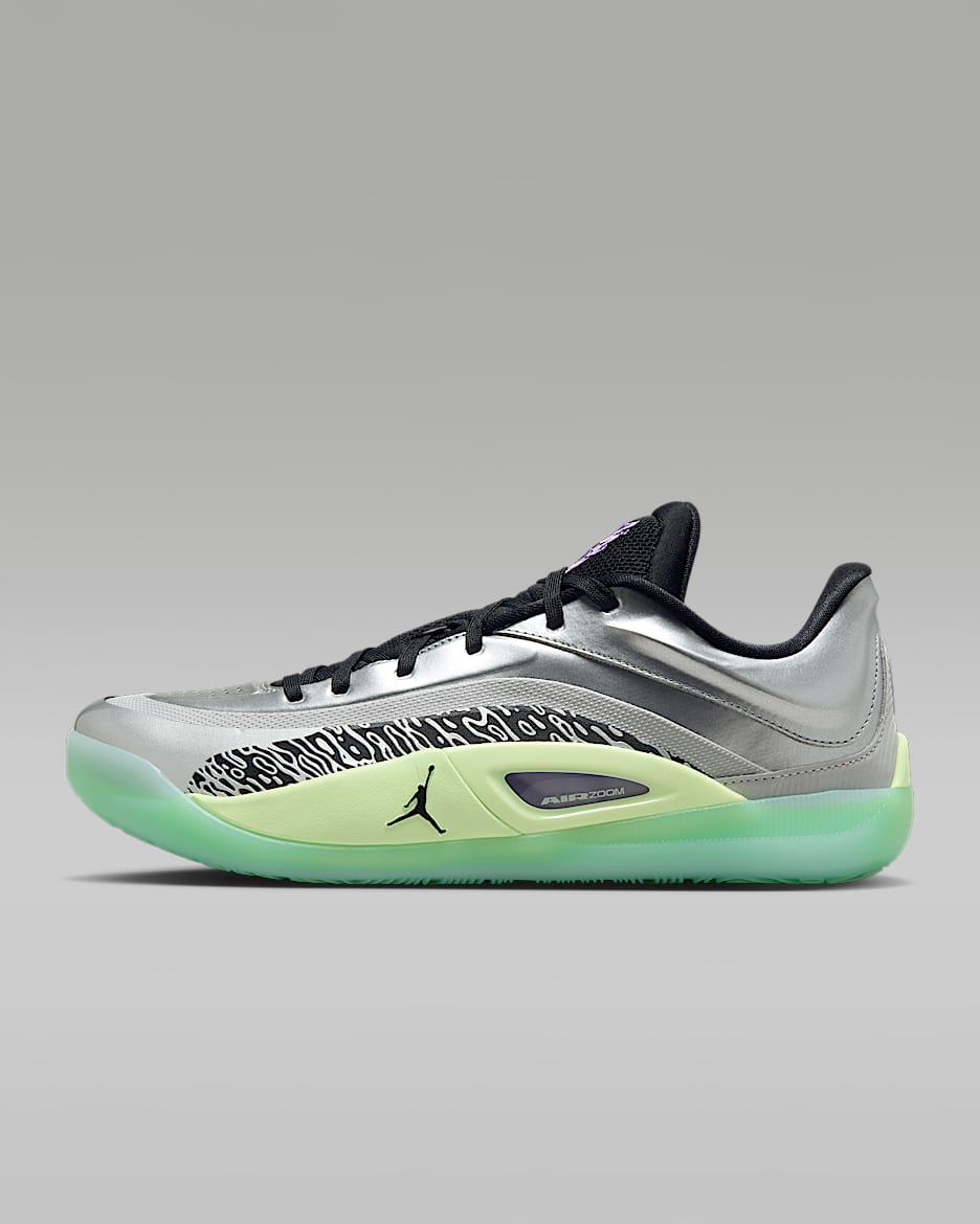 Zion 4 Basketball Shoes - Grey Fog/Metallic Silver/Action Grape/Black