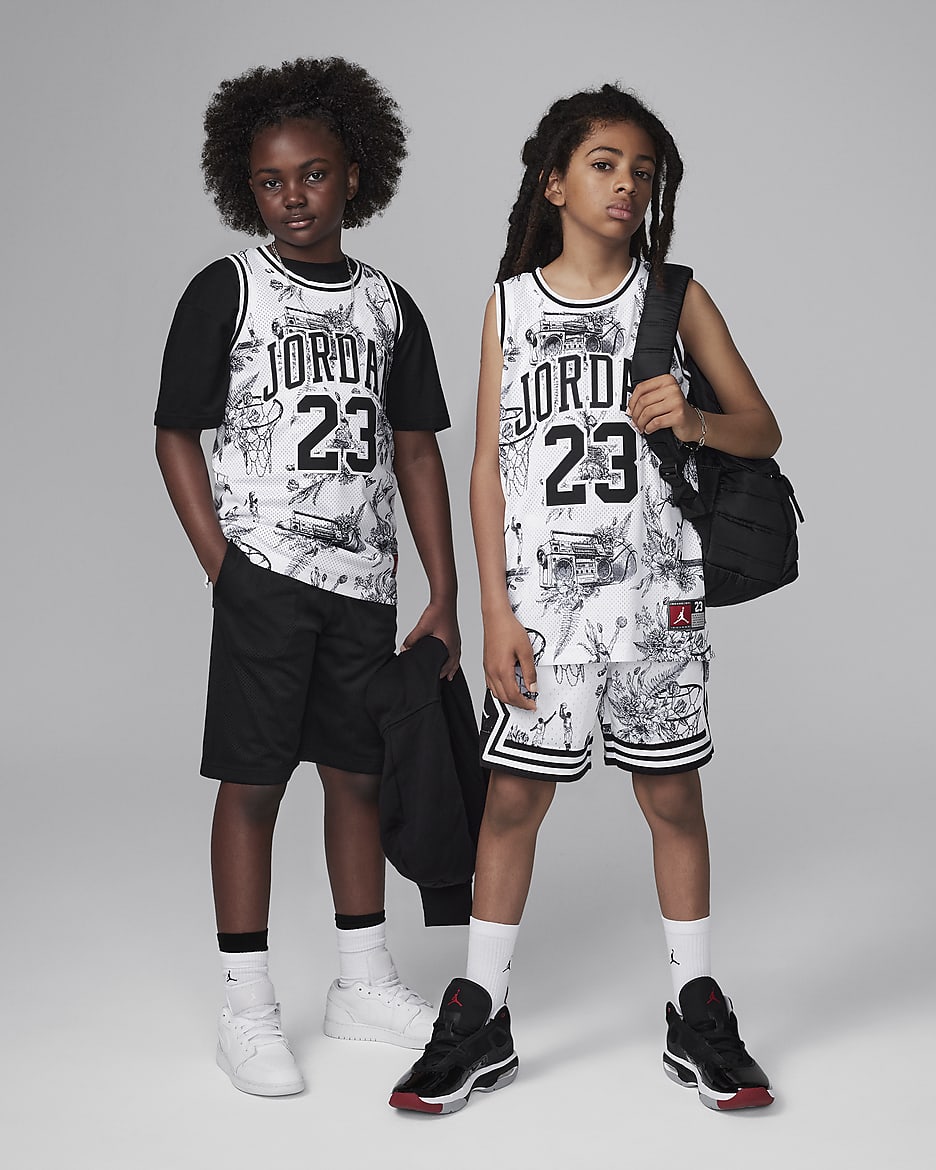 Jersey estampado para niños talla grande Jordan23 - Blanco