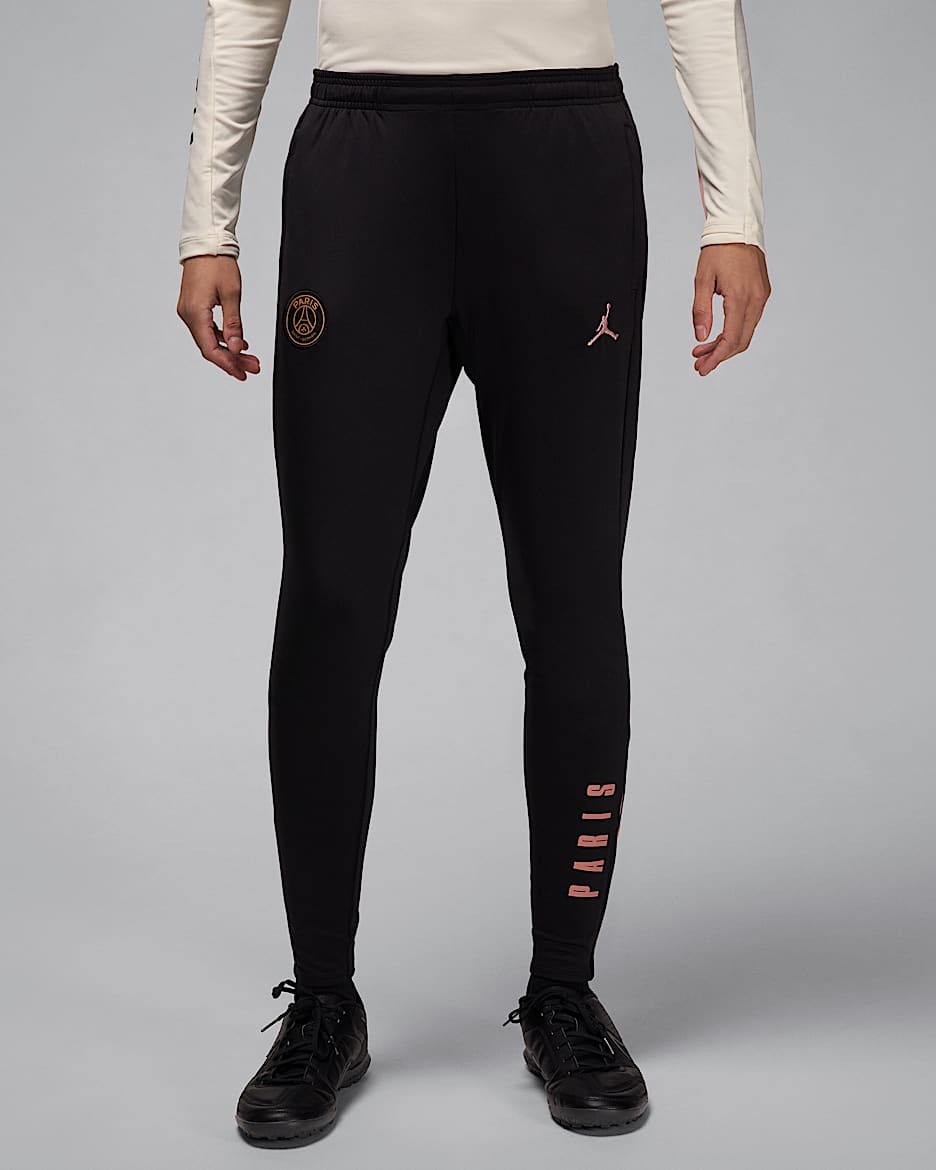 Pantaloni da calcio Jordan Dri-FIT Paris Saint-Germain Strike da donna – Terza - Nero/Rust Pink/Rust Pink
