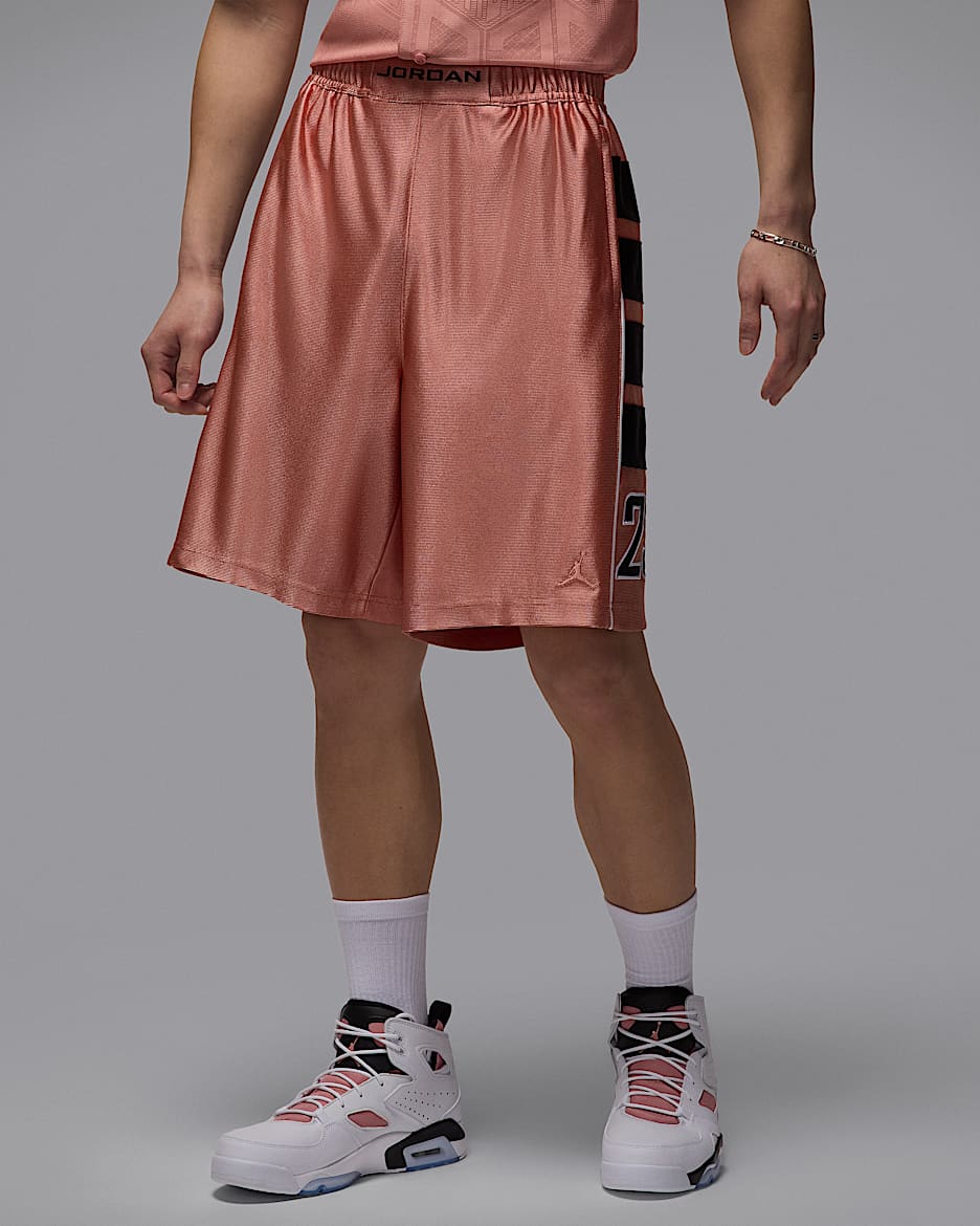 Jordan Brooklyn Cat Scratch Men's Shorts - Rust Pink/Black/White/Black