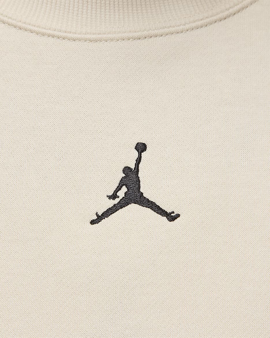 เสื้อวอร์มคอกลมผู้หญิง Jordan Brooklyn Fleece - Legend Light Brown/ดำ