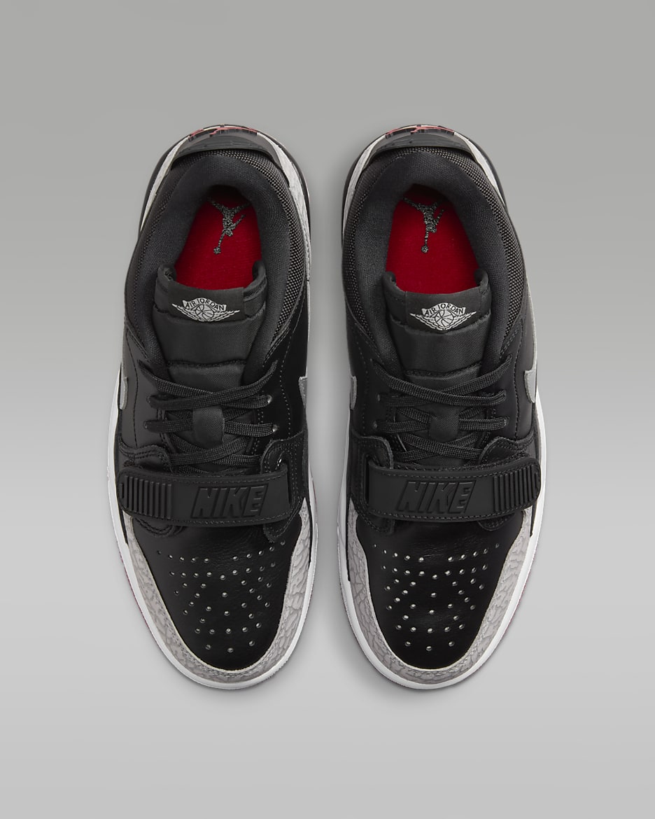 Tenis para mujer Air Jordan Legacy 312 Low - Negro/Rojo gimnasio/Gris cemento/Plata metalizado