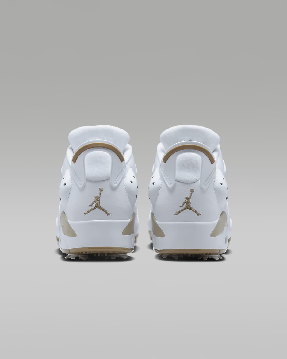 Jordan Retro 6 G Men's Golf Shoes - White/Khaki