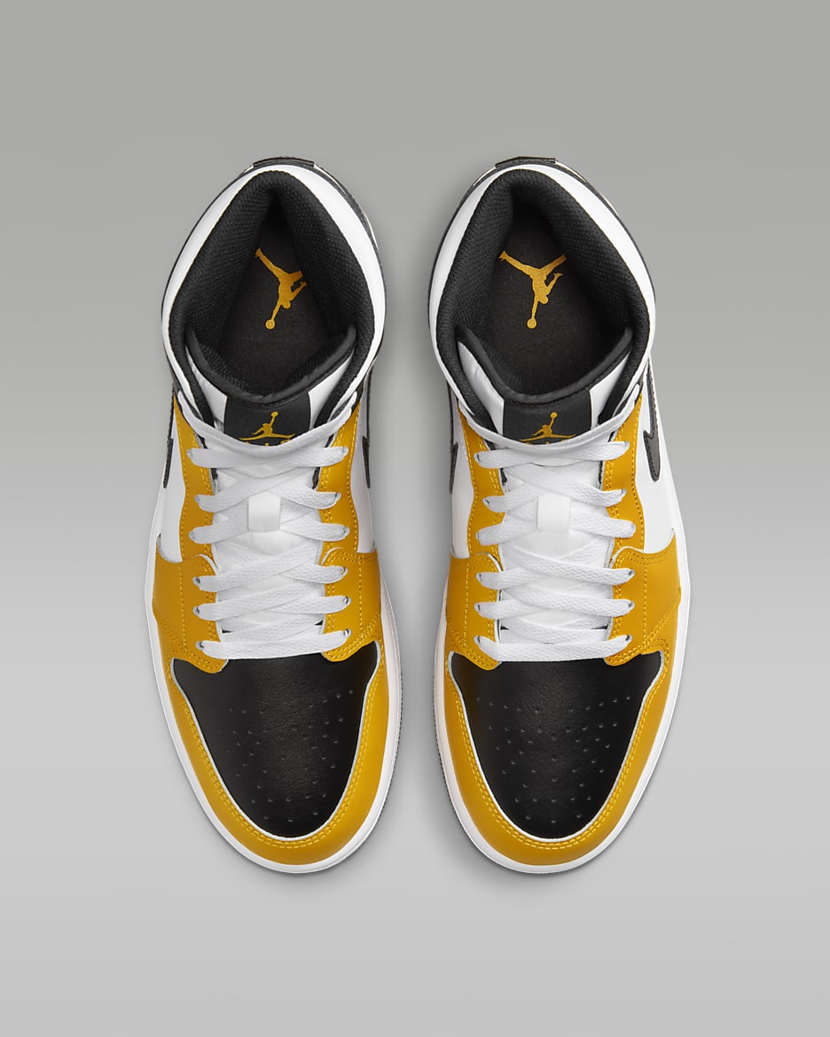 Buty męskie Air Jordan 1 Mid - Yellow Ochre/Biel/Yellow Ochre/Czerń