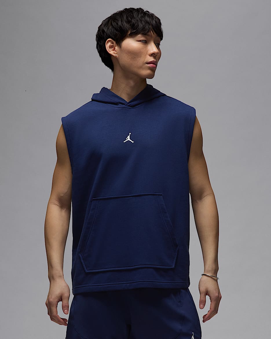 Jordan Sport Crossover Men's Dri-FIT Sleeveless Pullover Hoodie - Midnight Navy/White