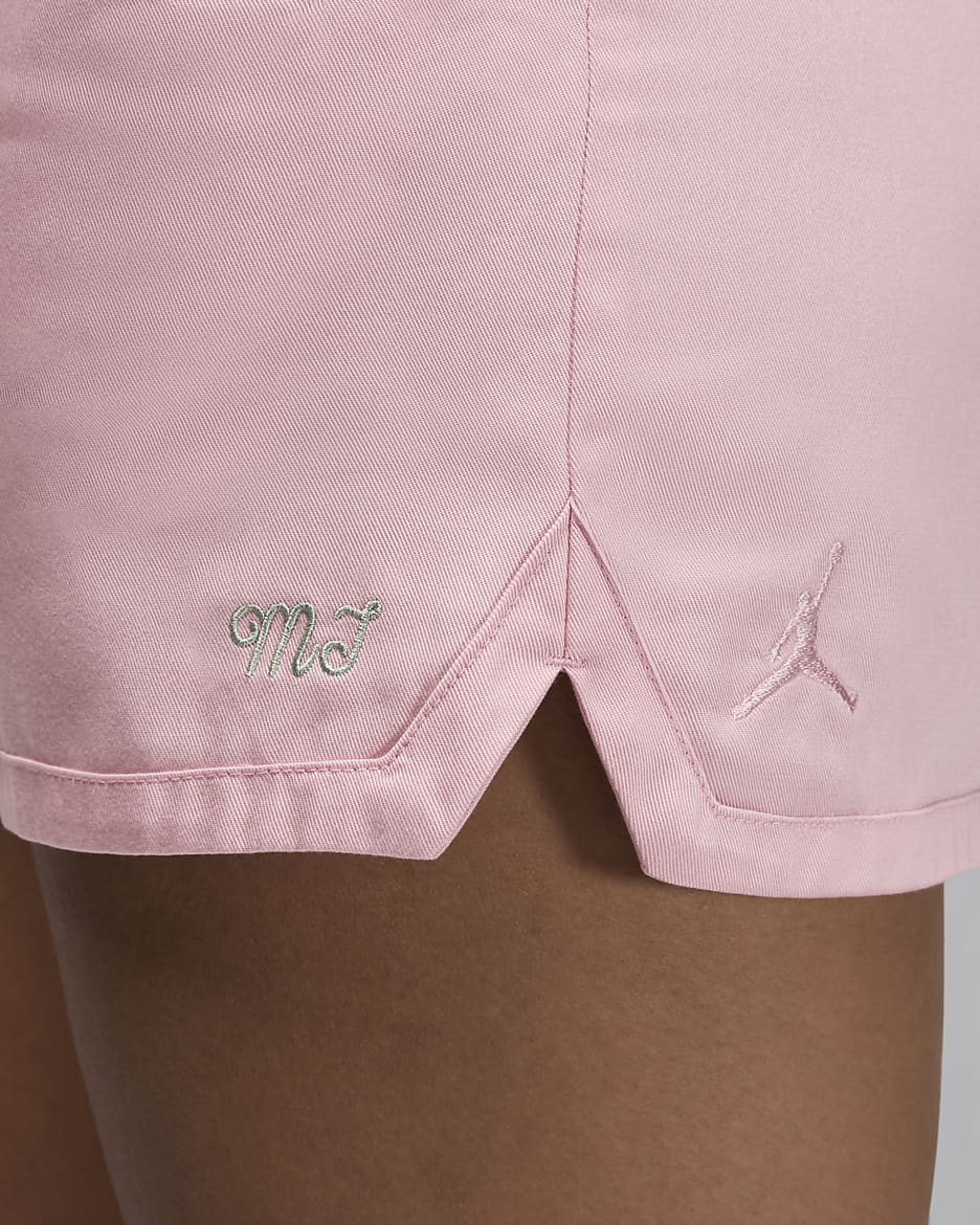 Jordan geweven damesshorts - Pink Glaze/Jade Smoke