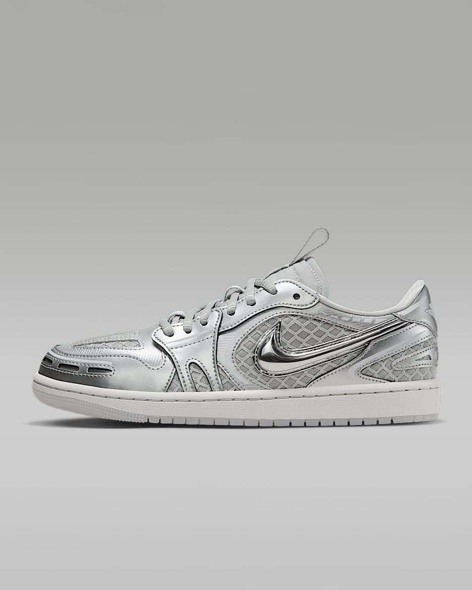 Air Jordan 1 Low Method of Make Women's Shoes - Neutral Grey/White/Pewter Grey/Metallic Silver