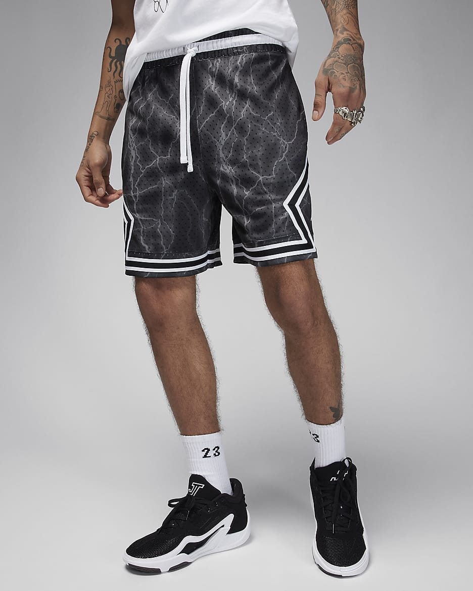 Jordan Sport Men's Dri-FIT Diamond Shorts - Black/White/White