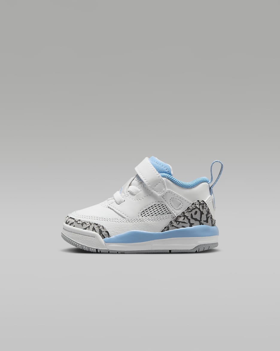 Tenis para bebé e infantil Jordan Spizike Low - Blanco/Gris lobo/Antracita/Azul universitario