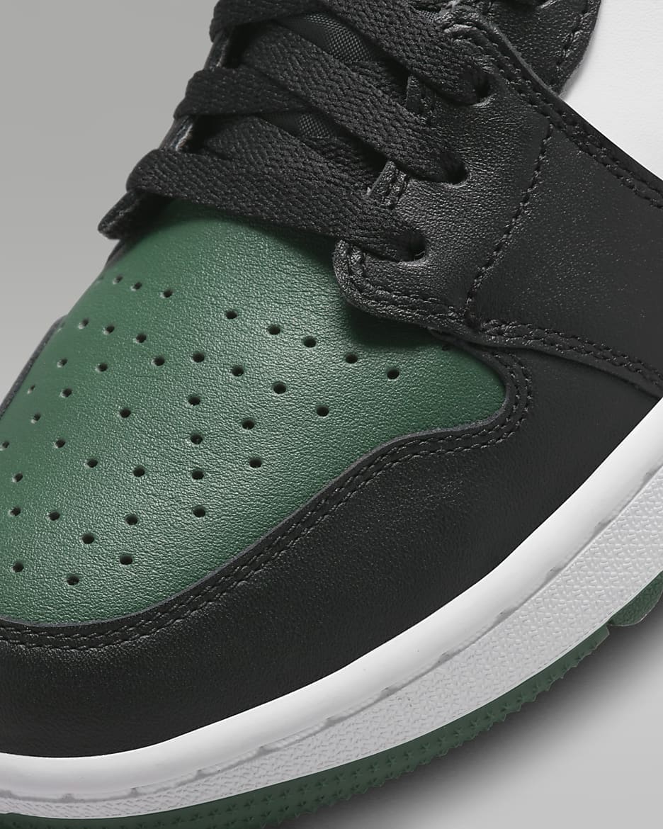 Air Jordan 1 Low G Golf Shoes - White/Noble Green/Pollen/Black