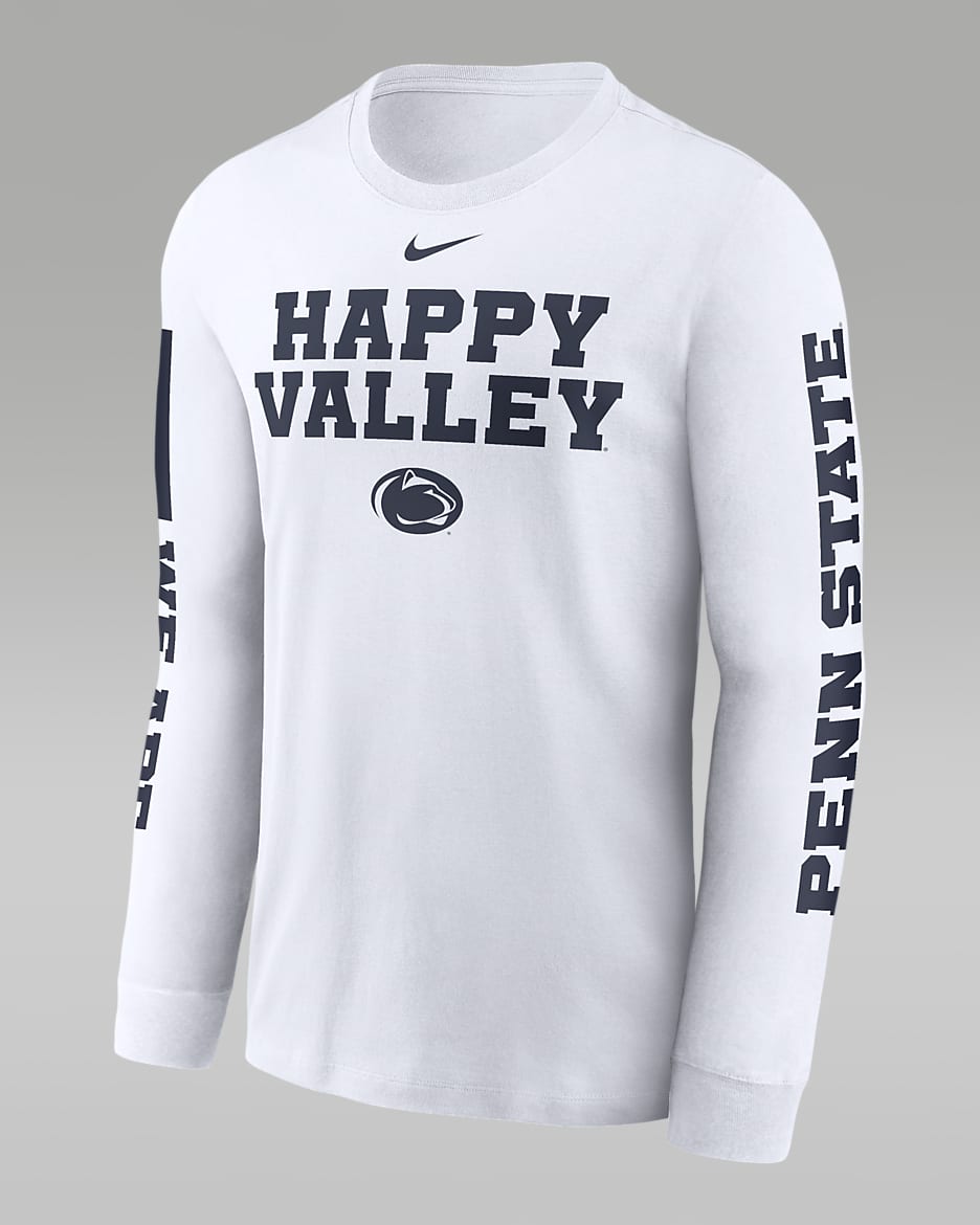 Penn State Nittany Lions Local Spirit Slogan Men's Nike College Long-Sleeve T-Shirt - White