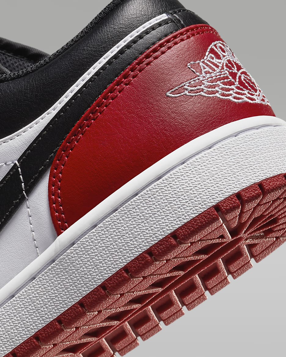 Air Jordan 1 Low Men's Shoes - White/Varsity Red/White/Black