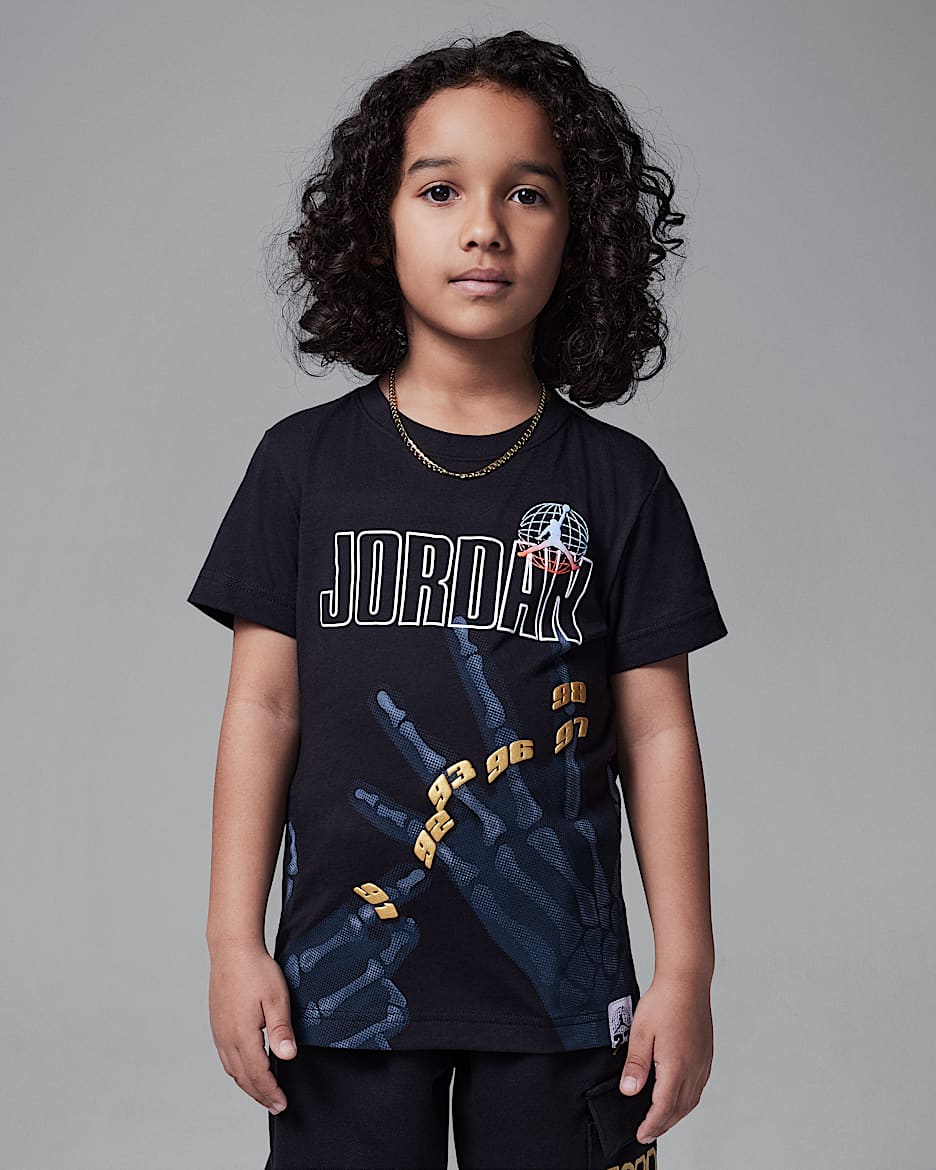 Playera Roadtrip X-Ray para niños talla pequeña Jordan - Negro