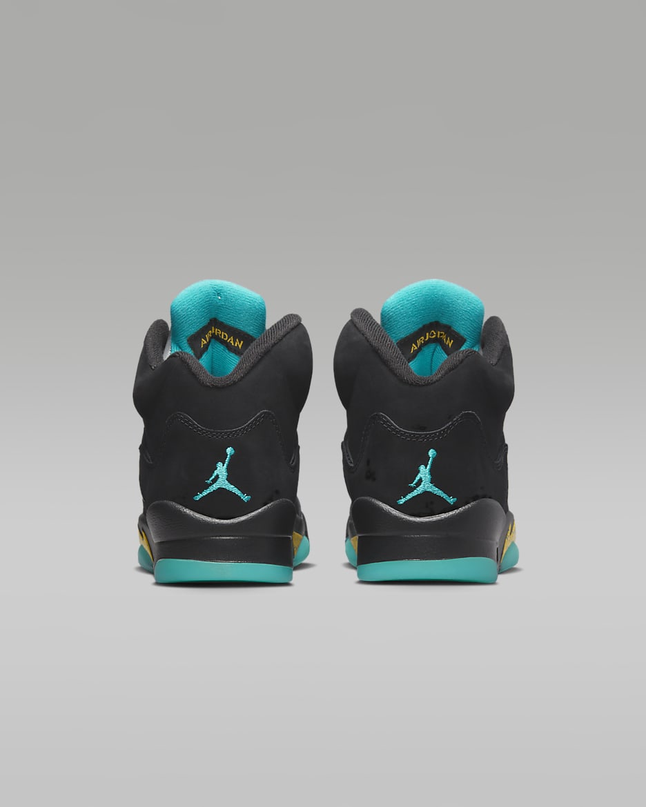 Air Jordan 5 Retro Older Kids' Shoes - Black/Taxi/Aquatone