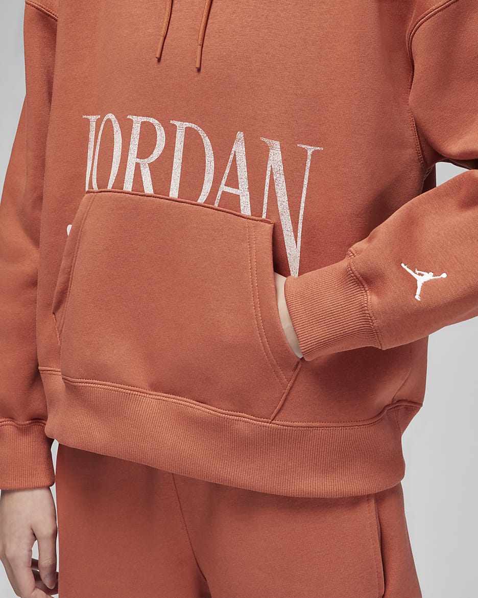 Jordan Brooklyn Fleece Women's Pullover Hoodie - Dusty Peach/Sail