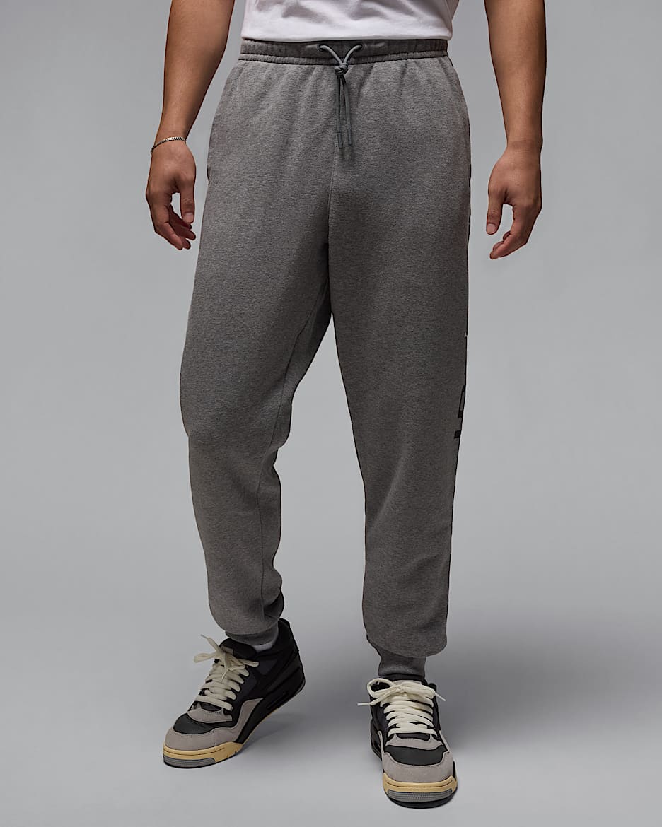 Pantaloni jogger in fleece Jordan Essentials – Uomo - Carbon Heather/Nero