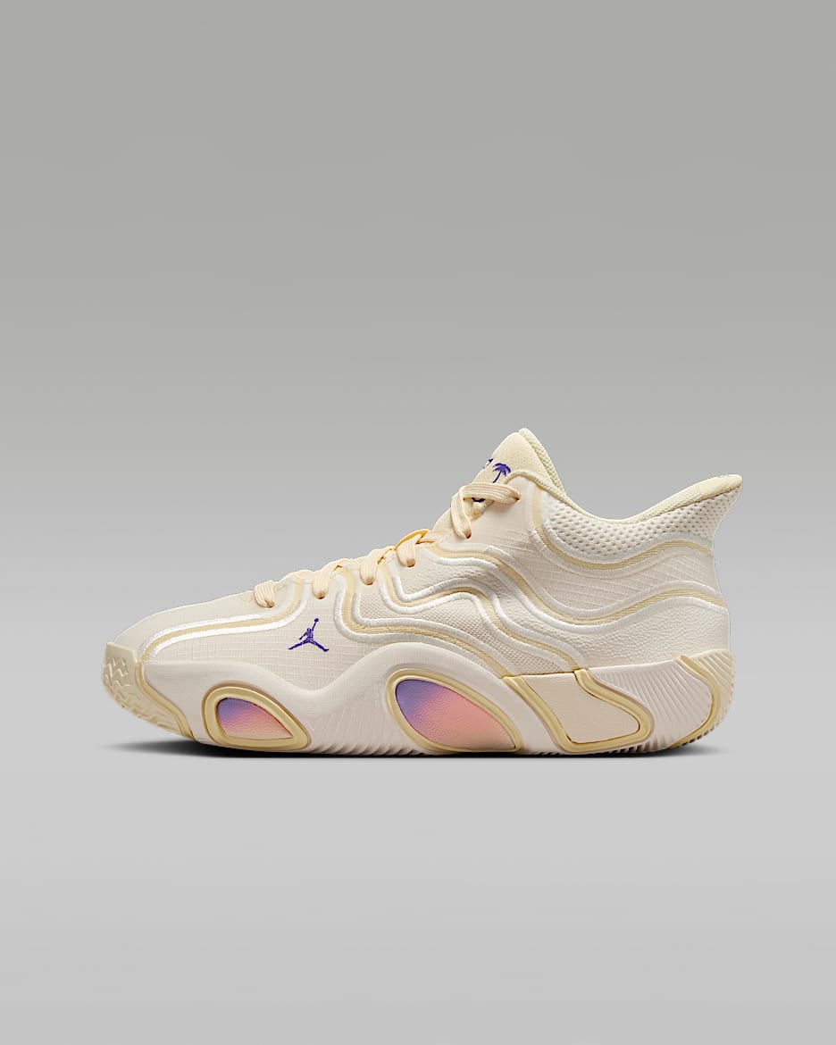 Tatum 3 Big Kids' Basketball Shoes - Sail/Muslin/Pale Ivory/Dark Iris