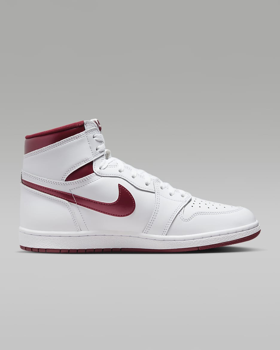 Air Jordan 1 High '85 'Metallic Burgundy' Shoes - White/White/Team Red