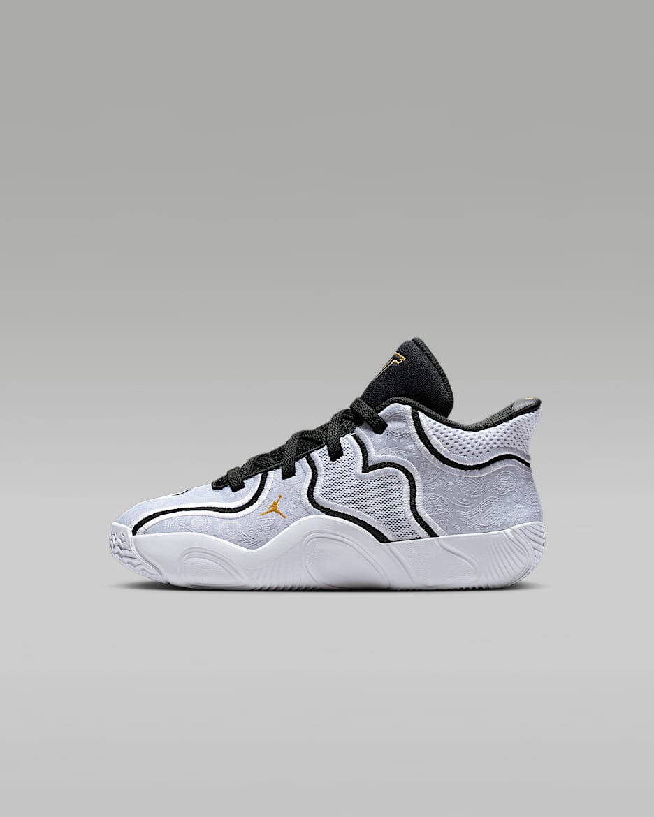 Tatum 3 Schuh (jüngere Kinder) - Weiß/Schwarz/Metallic Gold