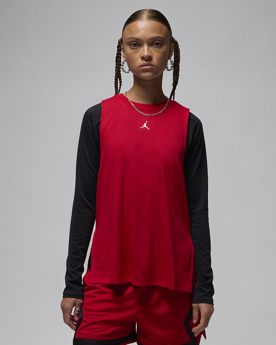 Jordan Sport Women's Diamond Tank Top - Gym Red/White