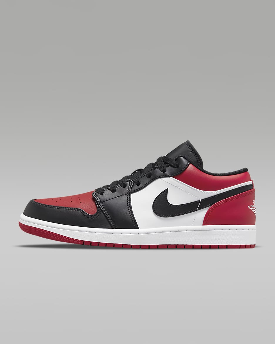 Air Jordan 1 Low Men's Shoes - Gym Red/Black/White