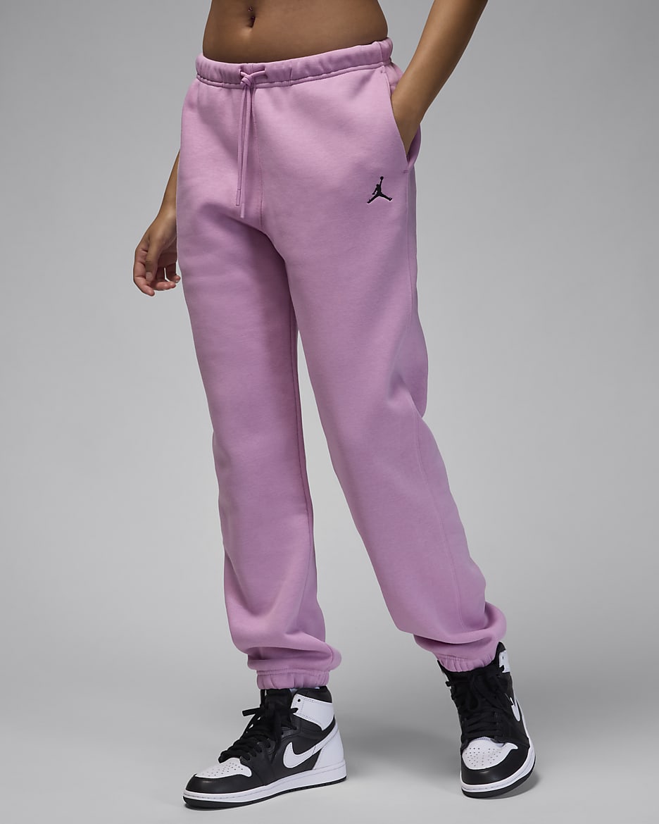 Jordan Brooklyn Fleece Damenhose - Orchid/Schwarz