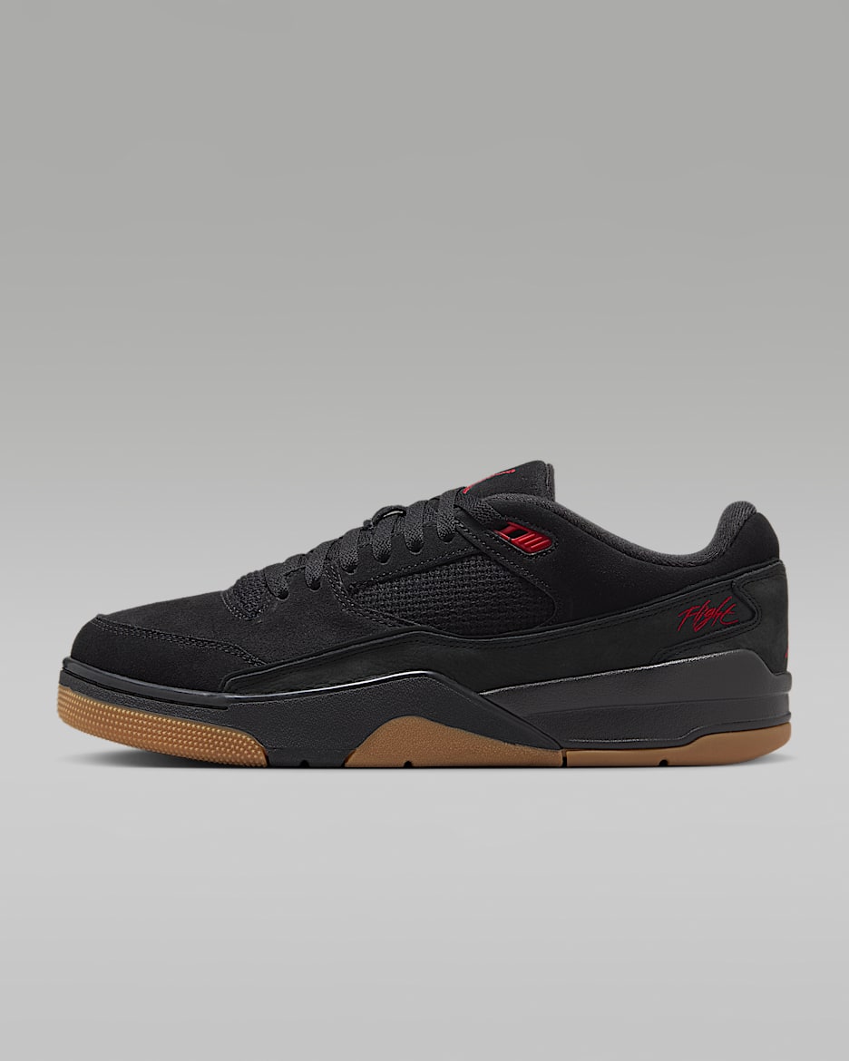 Jordan Flight Court Men's Shoes - Black/Gum Medium Brown/Varsity Red