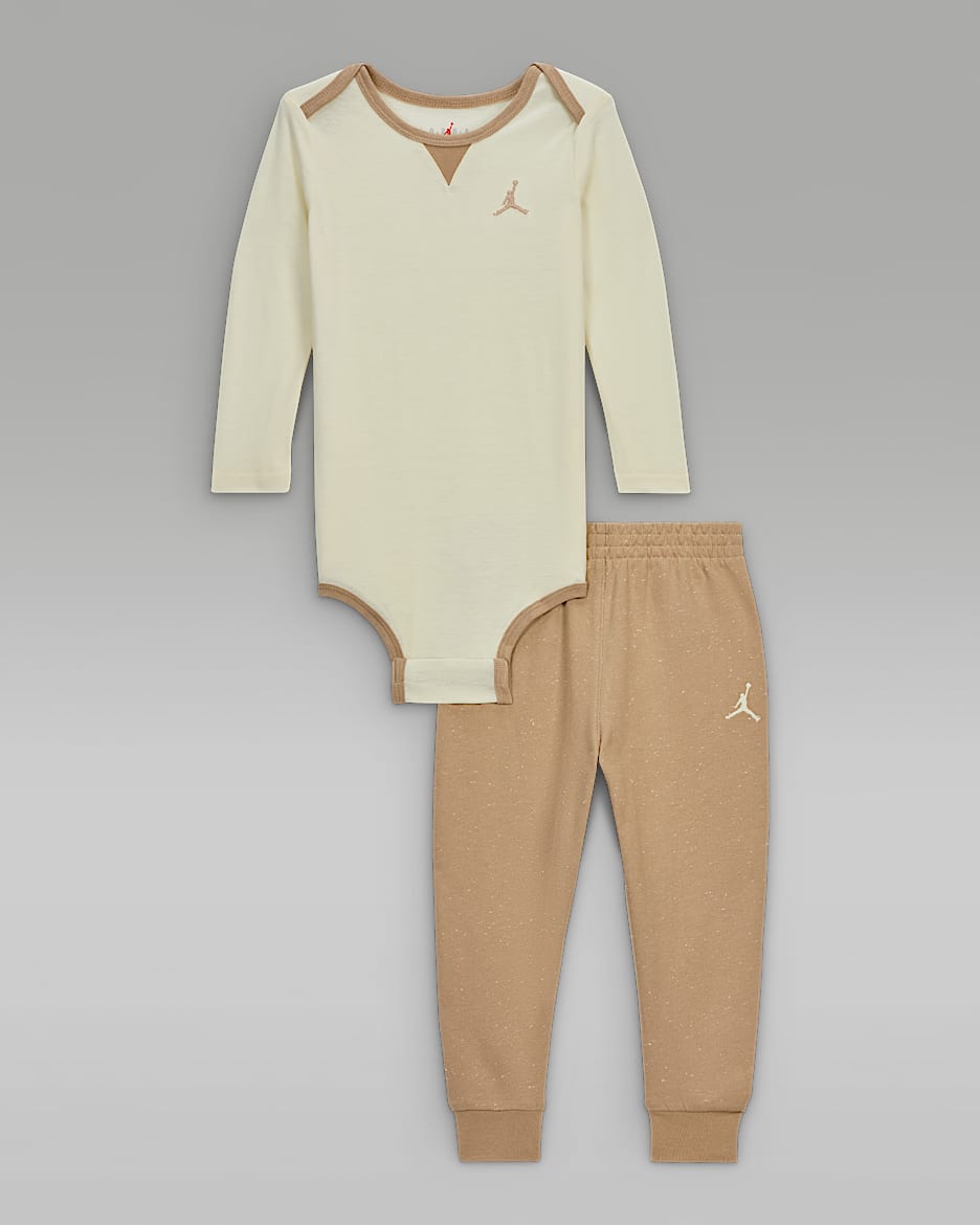 Jordan Conjunto de body de 2 piezas Rib Nep para bebé (6-12 M) - Cáñamo