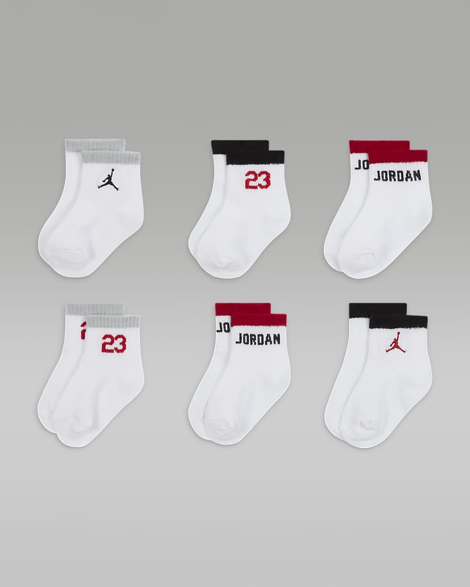 Jordan Toddler Gripper Ankle Socks - White