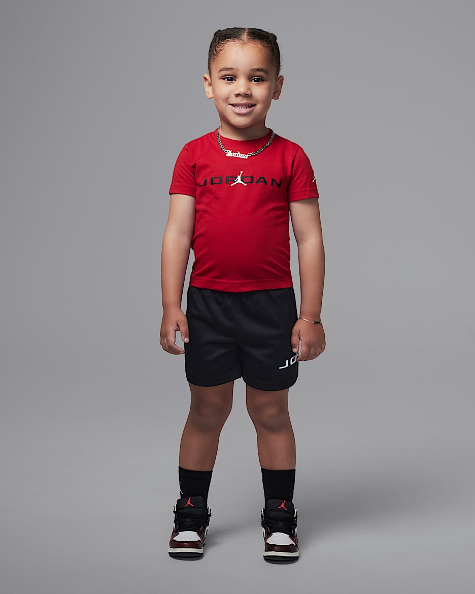 Jordan Toddler Baseline 2-Piece Mesh Shorts Set - Black