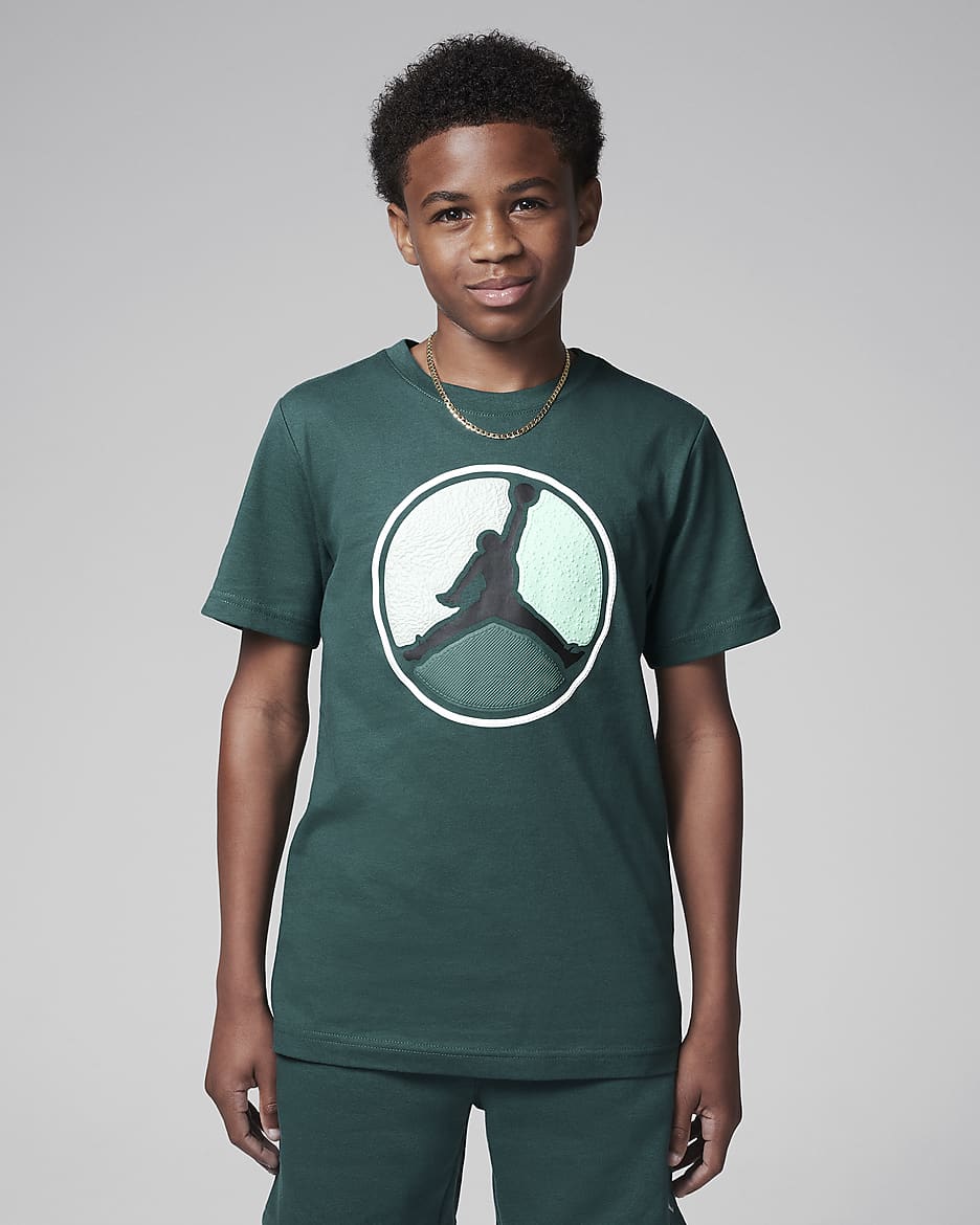 Air Jordan Older Kids' Ring T-Shirt - Oxidised Green