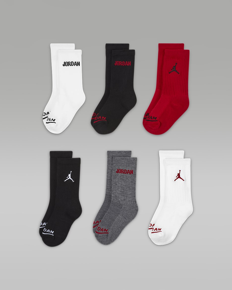 Jordan Big Kids' Legend Crew Socks (6 Pairs)