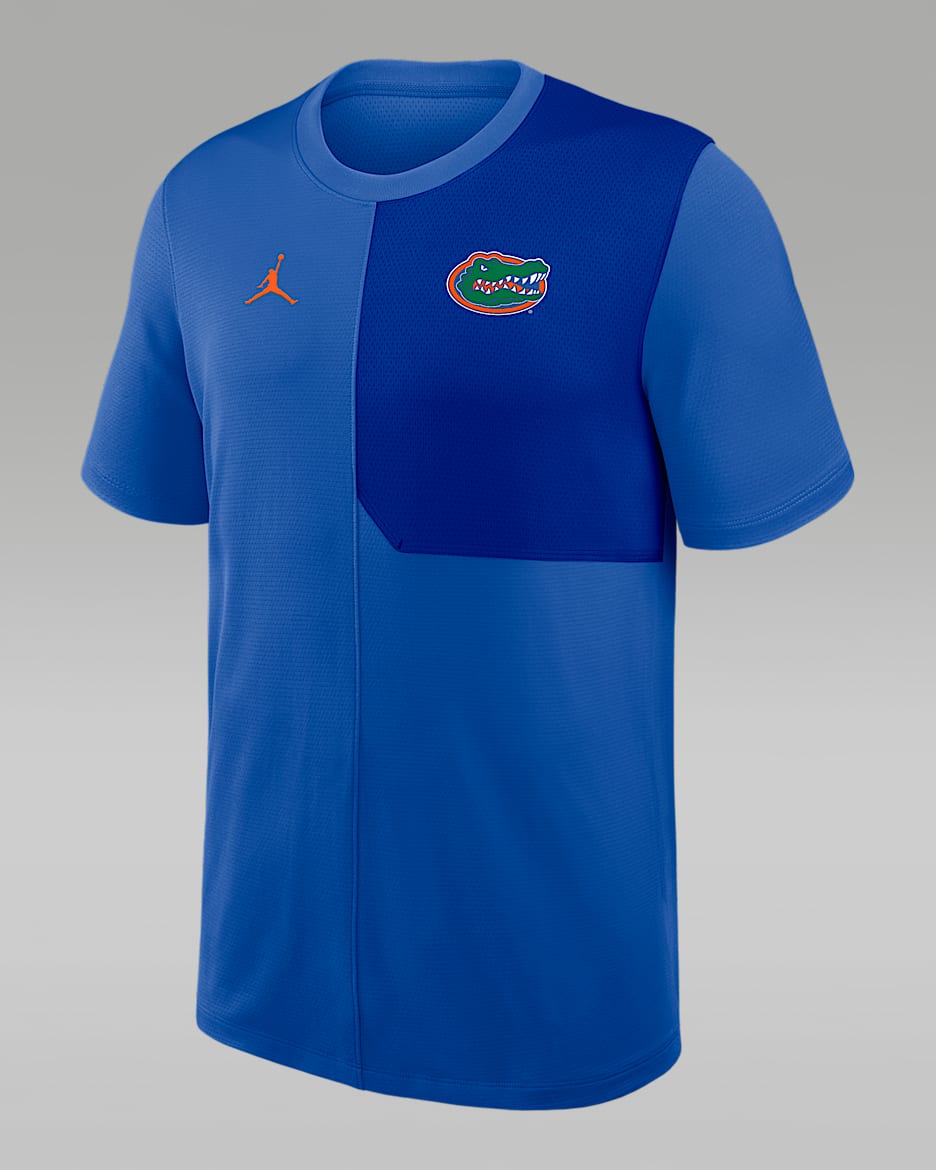 Playera universitaria marca Jordan Dri-FIT para hombre Florida Sideline Coach - Royal