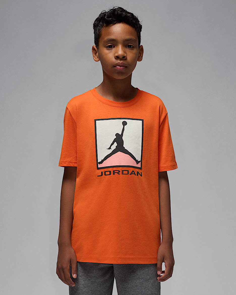 Jordan Flight Essentials Older Kids' Boxed Logo 3.0 T-Shirt - Starfish