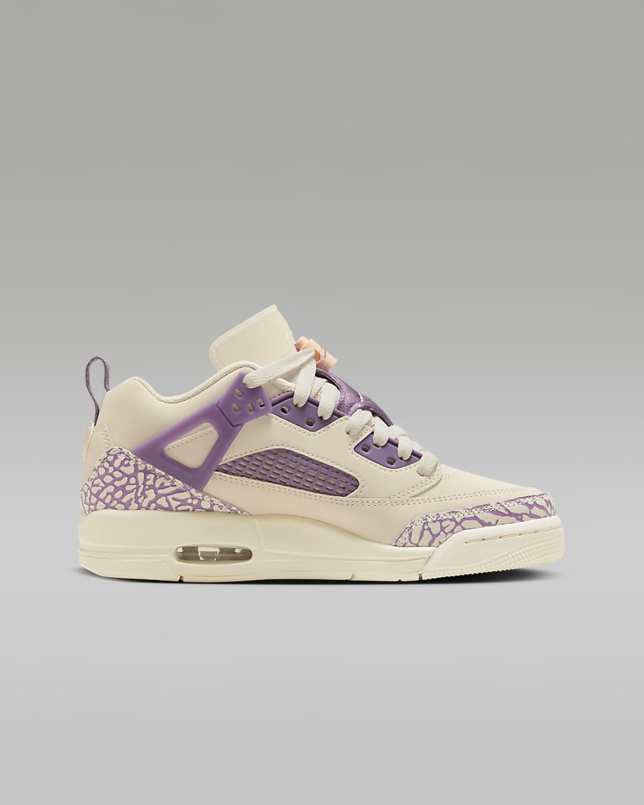 Jordan Spizike Low Older Kids' Shoes - Legend Light Brown/Violet Dust/Sail/Crimson Tint