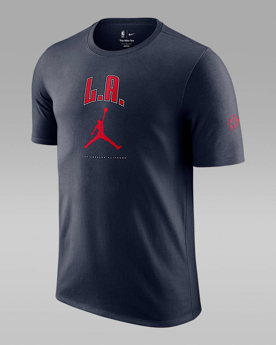 Playera Jordan de la NBA para hombre LA Clippers Essential - Azul marino universitario