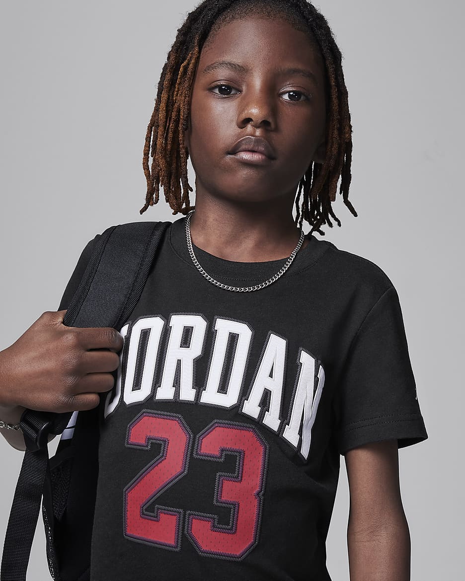 Jordan Little Kids' T-Shirt - Black/Gym Red