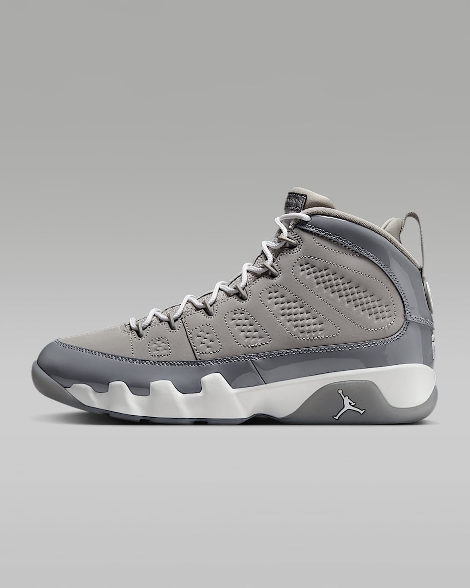 Tenis para hombre Air Jordan 9 Retro "Cool Grey" - Gris medio/Blanco/Gris azulado