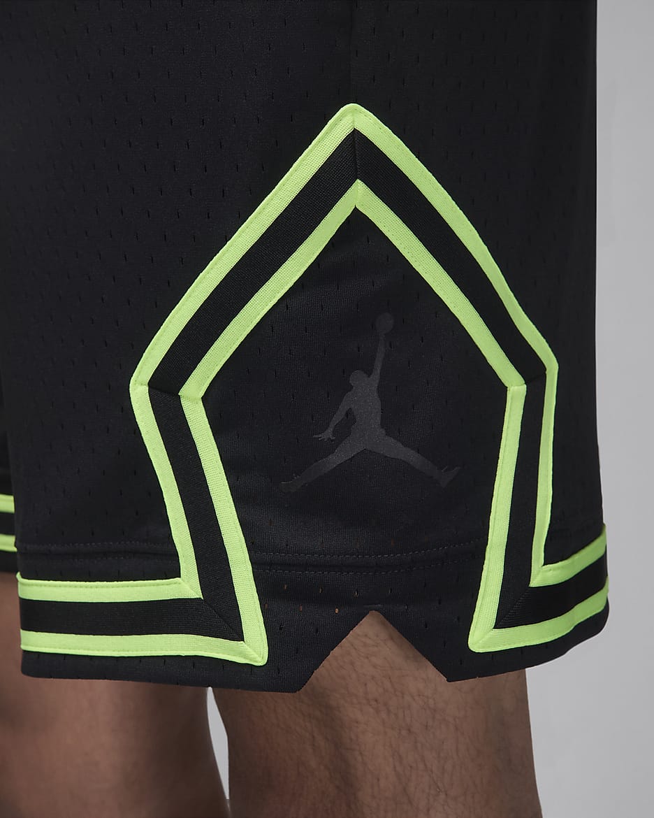 Jordan Dri-FIT Sport Diamond shorts - Svart/Volt Glow/Svart