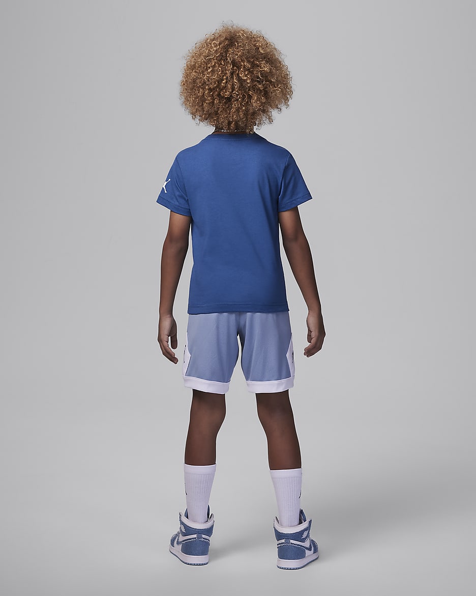 Jordan Hoop Styles Younger Kids' 2-Piece Shorts Set - Blue Grey