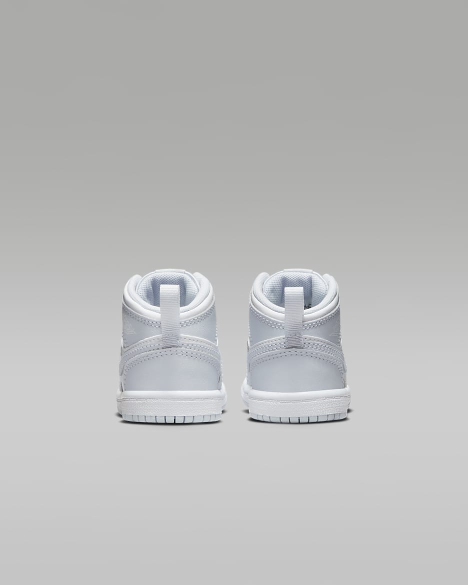 Jordan 1 Mid Baby/Toddler Shoes - Cobalt Bliss/Neutral Grey/White