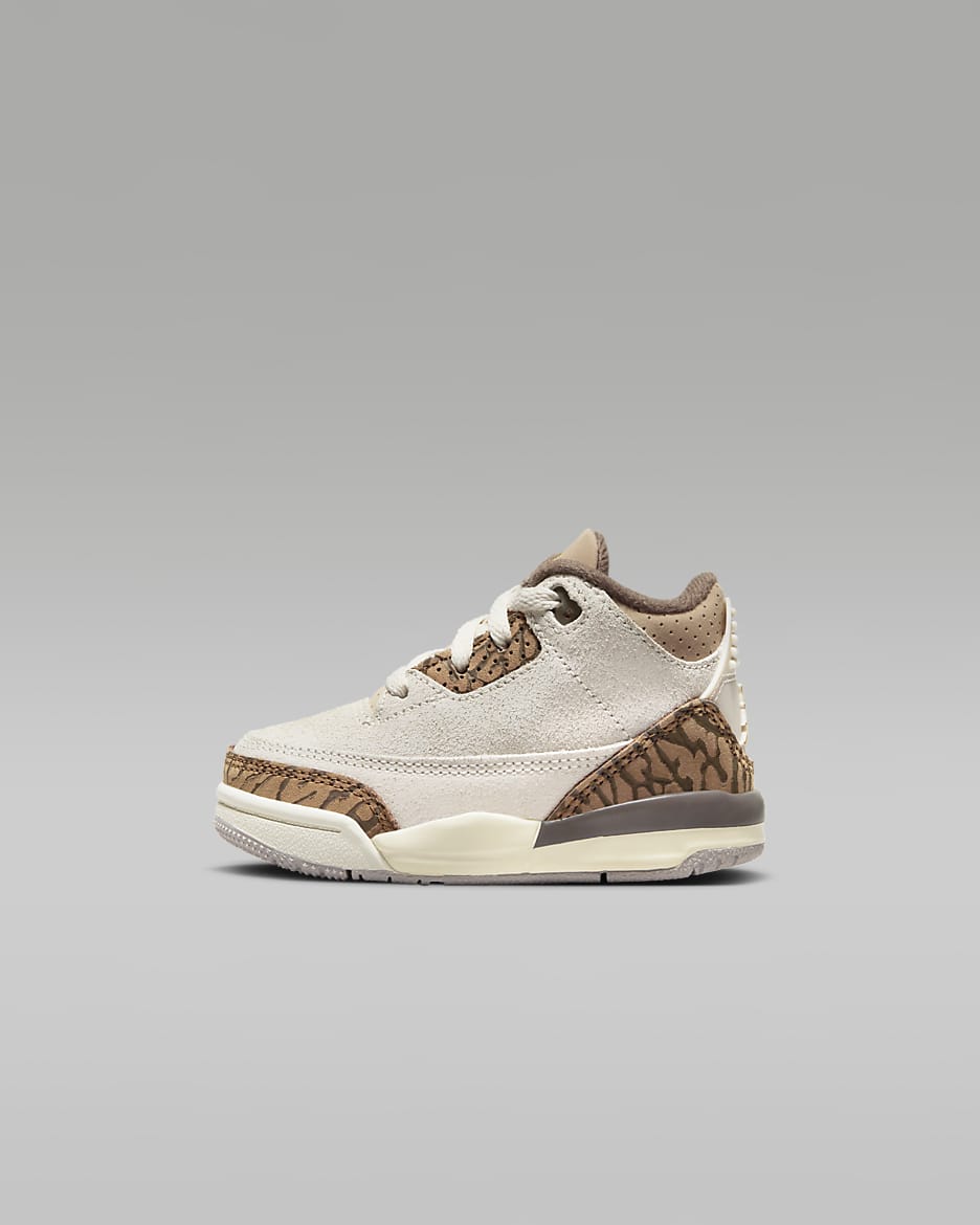 Jordan 3 Retro Baby/Toddler Shoes - Light Orewood Brown/Light British Tan/Palomino/Metallic Gold
