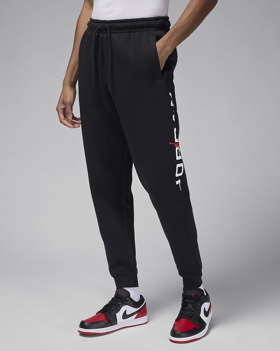 Jordan Essentials Men's Fleece Joggers - Black/White