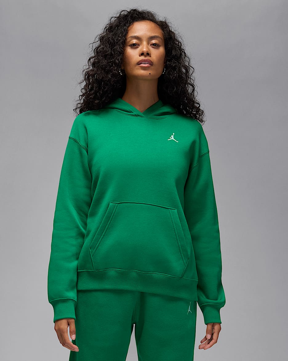 Jordan Brooklyn Fleece Women's Pullover Hoodie - Malachite/White