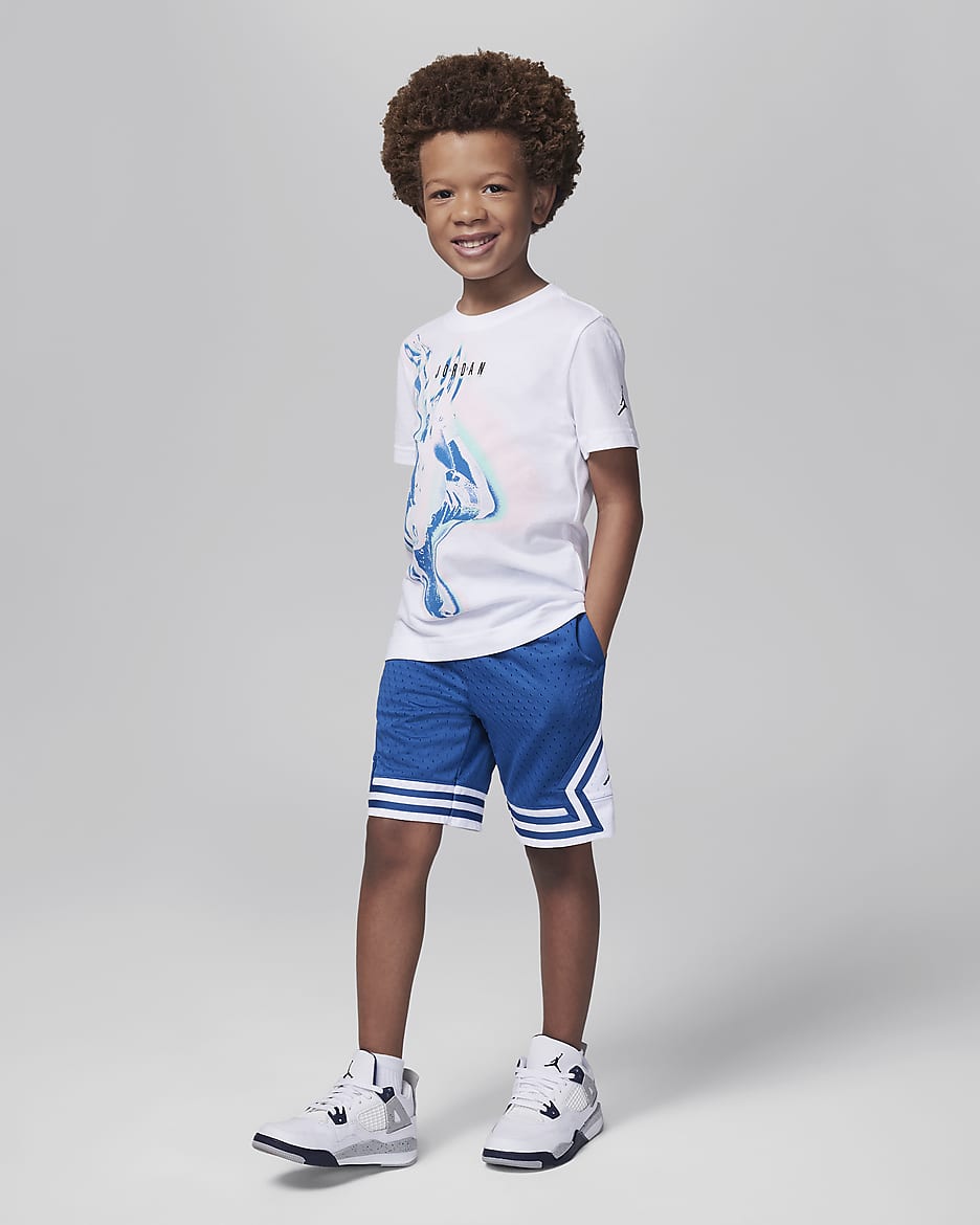 Jordan Dri-FIT Air Little Kids' Mesh Shorts - Industrial Blue