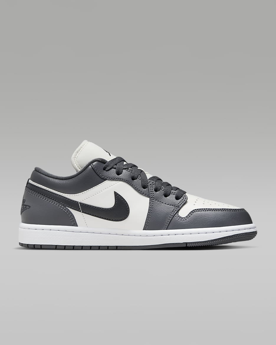 Air Jordan 1 Low Women's Shoes - Sail/Dark Grey/White/Off Noir