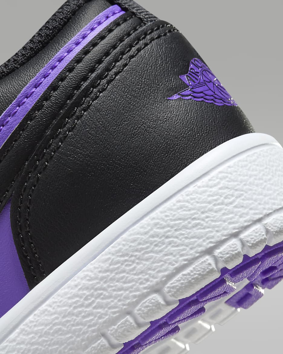 Jordan 1 Low Alt Younger Kids' Shoes - Purple Venom/White/Black